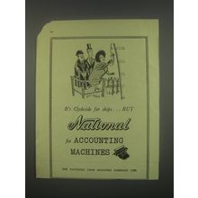 1949 NCR National Accounting Machines Ad - It's Clydeside for ships