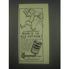 1950 Cocomalt Malted Food Drink Ad - Mom's in his corner