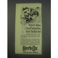 1950 Herb-Ox Bouillon Cubes Advertisement - recipe for Beef Stew