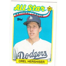 1989 Topps baseball card 394 Orel Hershiser All Star - Dodgers