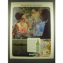 1965 Martini Vermouth Ad - The secret of a dry Martini