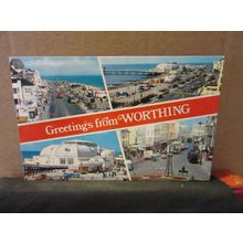 multiview, WORTHING, SUSSEX used postcard Colourmaster 1979 pm =