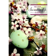 For A Dear Son & His Wife At Easter - Easter Greeting Card - 23027