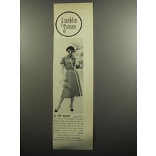 1952 Franklin Simon Dress Ad - Our 1953 deauville