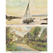 John Taylor Self Island Sound Highland Village 2x Painting Postcard s