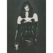 Angry Dominant Lady Throwing Champagne Glass Of Drink Postcard
