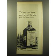 1959 Ballantine's Scotch Ad - The more you know about Scotch