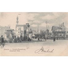 Dusseldorf Germany 1902 Industry Exhibition Artist Signed Postcard
