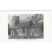 St Andrew's Saxon Church Coln Rogers Plain Back Postcard Gloucestershire