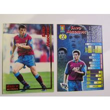 22. Savo Milosevic Aston Villa Merlin Ultimate P. L 1995/96 Football Card (ef1)