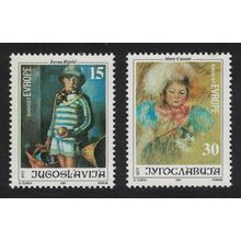 Yugoslavia Paintings 23rd Joy of Europe Meeting 2v 1991 MNH SG#2749-2750