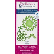 Spellbinders. Holly Motifs Die Set. Die Cutting Cardmaking Scrapbooking Crafts