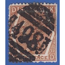 GB QV 1872 6d CHESTNUT PLATE 11 DK SG122a GU MANCHESTER 498