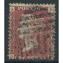 1858 SG43 1d Red Plate 193 Good/Fine Used "PA"