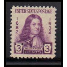 724 3c William Penn Fine Plus MNH O3591