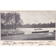 Connaught Waters Chingford Essex Boats Old Postcard