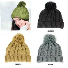 Beanie Caps - Knitted with Pom Pom - HT-30B
