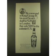 1971 King George IV Scotch Ad - By Command of King George IV