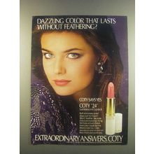 1985 Coty 24 Luminescent Lipstick Ad - Dazzling