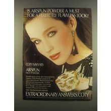 1985 Coty Airspun Face Powder Ad - Flawless Look