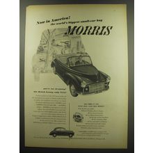 1949 Morris Convertible Car Ad - Now in America! The world's biggest small-car