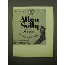 1950 Allen Solly Hose Socks Advertisement - Britain's best since 1744