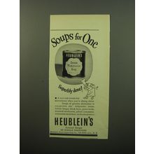 1950 Heublein's Cream Vichyssoise Soup Ad - Soups for one superbly done!