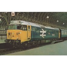 Fifty Class Anson Train 50022 At Paddington Station 1981 Postcard