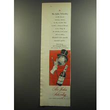 1952 Sir John Schenley Whisky Ad - Sir John Schenley is the finest-tasting