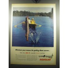 1957 Douglas DC-7 Airplane Ad - Whatever your reason
