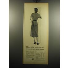 1957 Bell Telephone Ad - Miss the children?