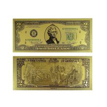 2 Dollar Commemorative Collectible Premium Replica Paper Money Bill 24k Gold ...