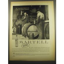 1960 Martell Cognac Brandy Ad - Oui, says Michel Martell as he samples