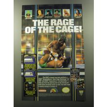 1992 Ljn Video Game Advertisement - WWF WrestleMania Steel Cage Challenge