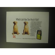1994 Purina Fit & Trim Dog Food Ad - Which lab has too much flab?