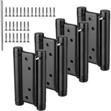 Stainless Steel Door Swing Hinge,4 Pack 4Inch Black Matte Self Closing Double Ac