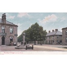 ED263 RIPLEY VILLAGE SHOWING STOCKS. PRINTED POSTCARD