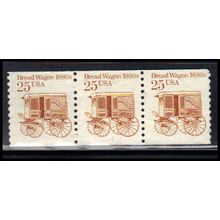 Used 2136 25c Bread Wagon Fine PNC 1/3 PA2689