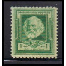 864 1c Henry Longfellow Fine MNH KA2497