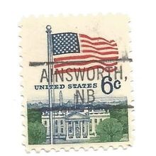 PRECANCEL -T&T AINSWORTH, NEB 828 ON 6c FLAG