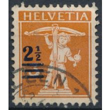 William Tell's Son surch: 2½c on 3c - Switzerland 1921 - FH - MiNr 156 (B)
