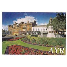 BURNS STATUE SQUARE, AYR, Ayrshire vintage postcard unposted #