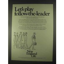1967 New England Life Ad - Play Follow-The-Leader