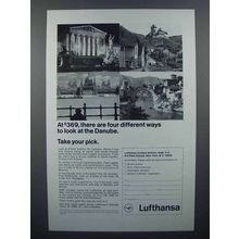1967 Lufthansa Airlines Ad - Look at the Danube