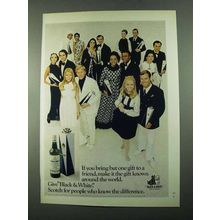 1969 Black & White Scotch Ad - Bring But One Gift
