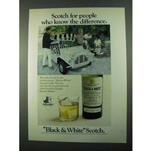 1969 Black & White Scotch Ad - Know the Difference
