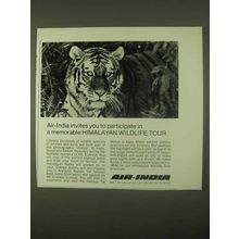 1974 Air-India Airline Ad - Himalayan Wildlife Tour