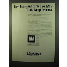 1975 Louisiana Department of Commerce Ad - GM's Lamp