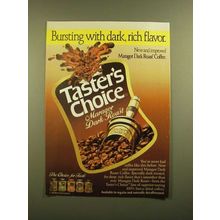 1988 Taster's Choice Maragor Dark Roast Coffee Ad - Bursting With Flavor