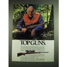 1987 Weatherby Mark V Rifle Advertisement - Chuck Yeager - Top Guns